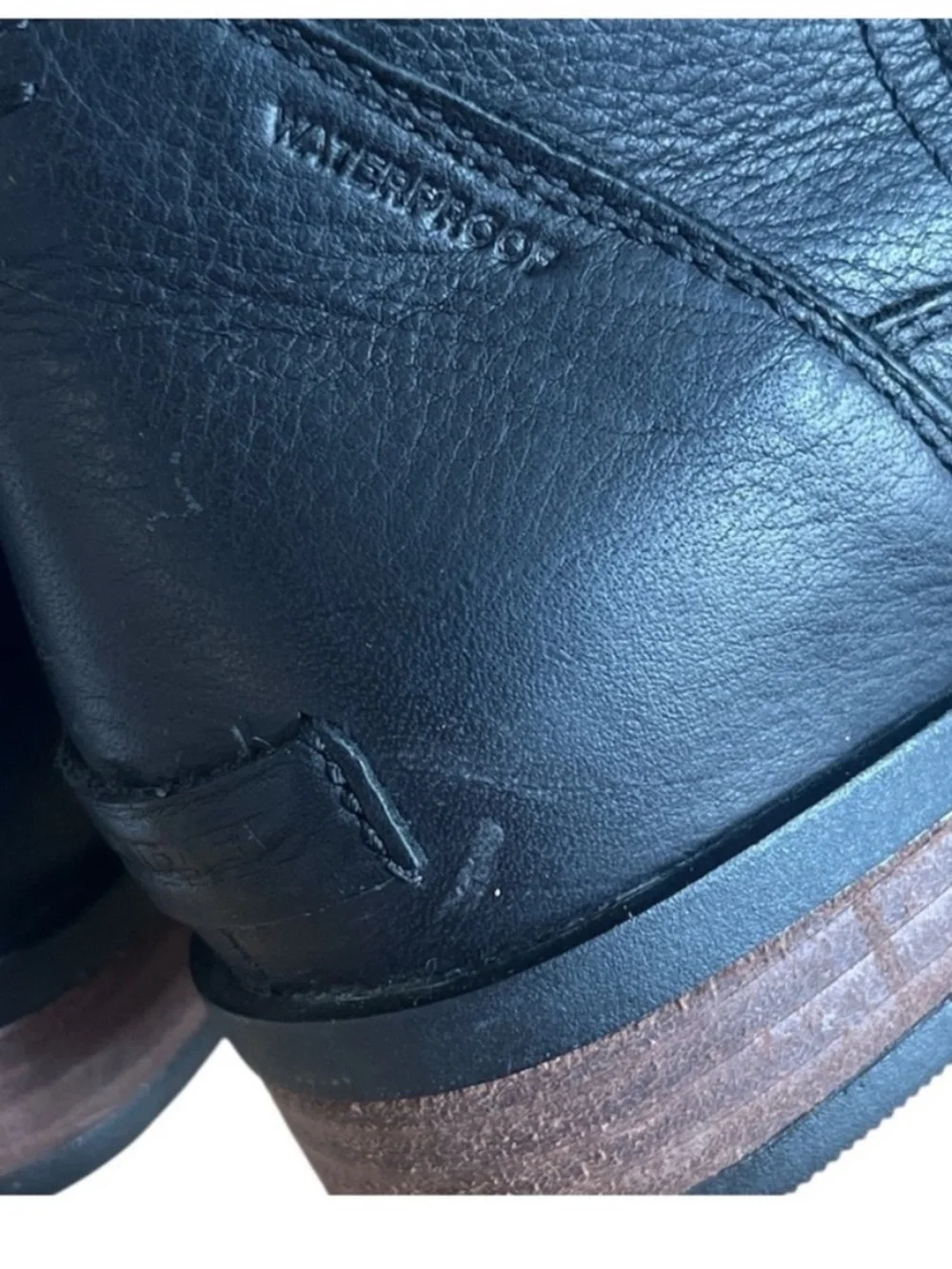 SOREL Emelie Tall Waterproof Leather Riding Boots Black Women 7 Adjustable Calf